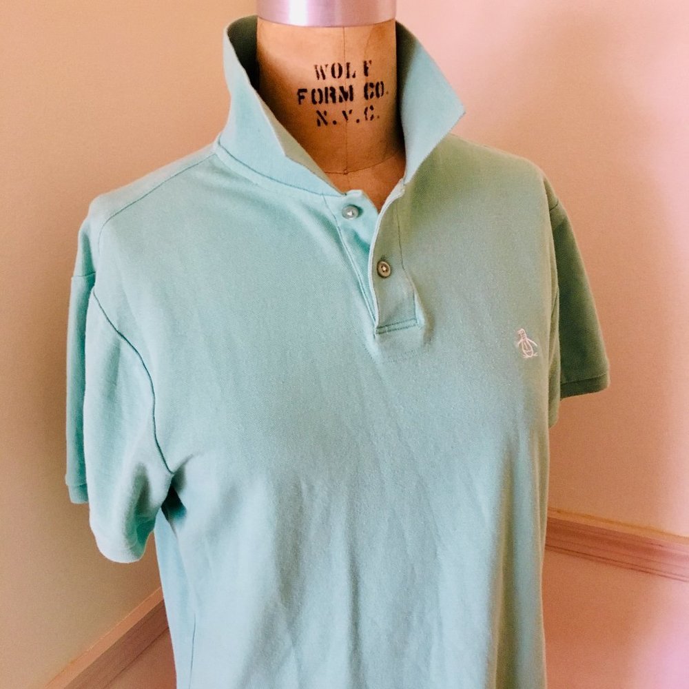 Penguin Men's Short Sleeve Polo Green - Size Small